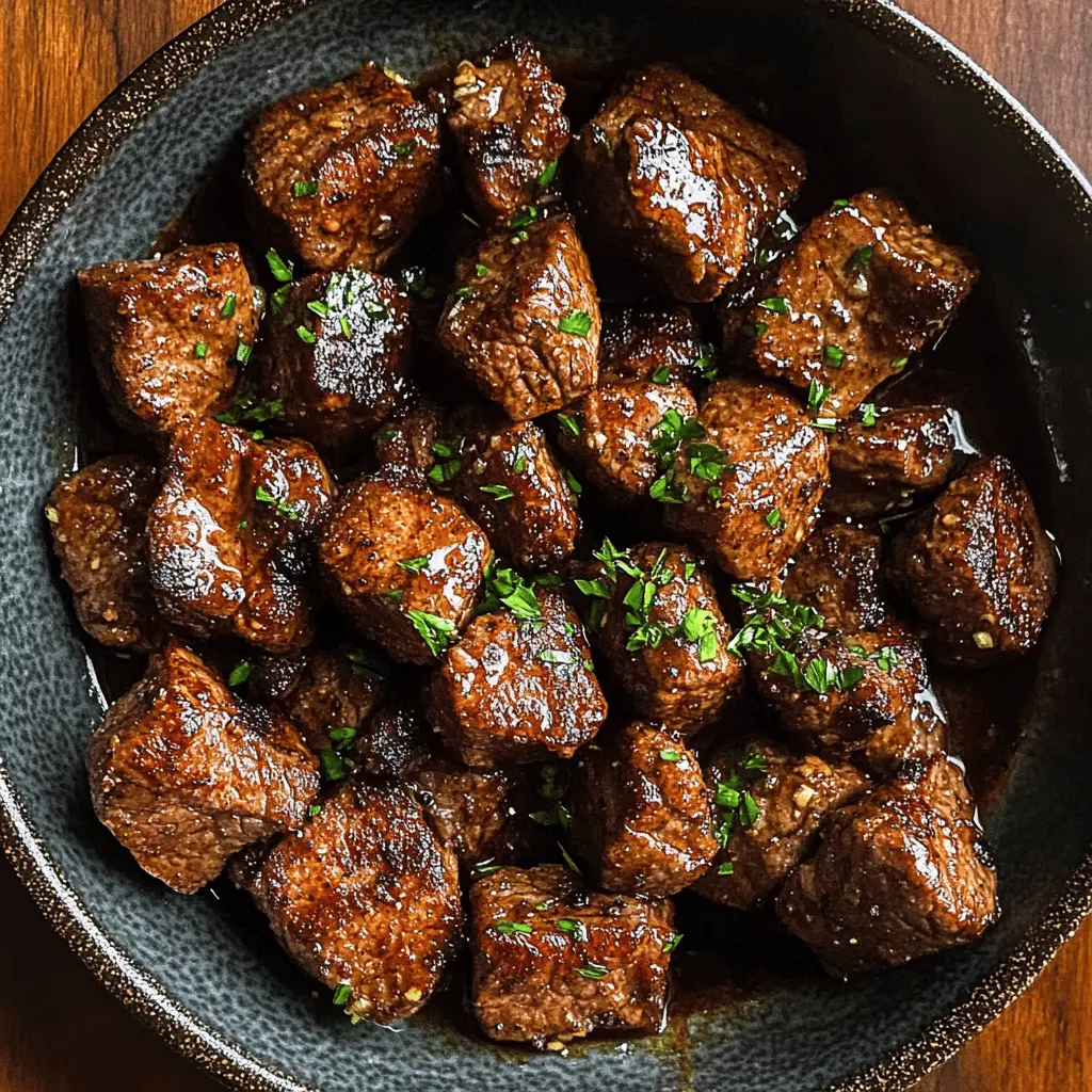 These Cajun Garlic Butter Steak Bites are perfect for a quick and delicious meal! Tender chunks of steak are seared to perfection and coated in a rich garlic butter sauce with just the right amount of Cajun spice. They're easy to make and are great for meal prep or as a party appetizer. Save this recipe for your next dinner gathering or a cozy night in!