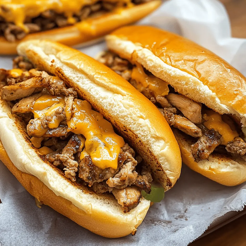 Get ready for a delightful twist on a classic favorite! These Chicken Cheese Steak Sandwiches are packed with juicy chicken, melted cheese, and flavorful veggies. Perfect for game day or a quick weeknight dinner. Save this easy recipe for a satisfying meal that everyone will love! Enjoy it with your favorite sides for a complete feast.