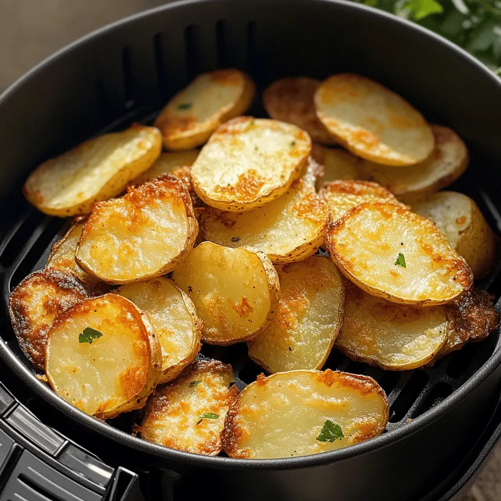 Looking for a quick and delicious snack? Try these Crispy Sliced Potatoes made in the air fryer! With the perfect crunch and golden finish, they are seasoned just right for every bite. Great as an appetizer or side dish, they’ll surely impress your family and friends. Save this recipe for your next gathering!