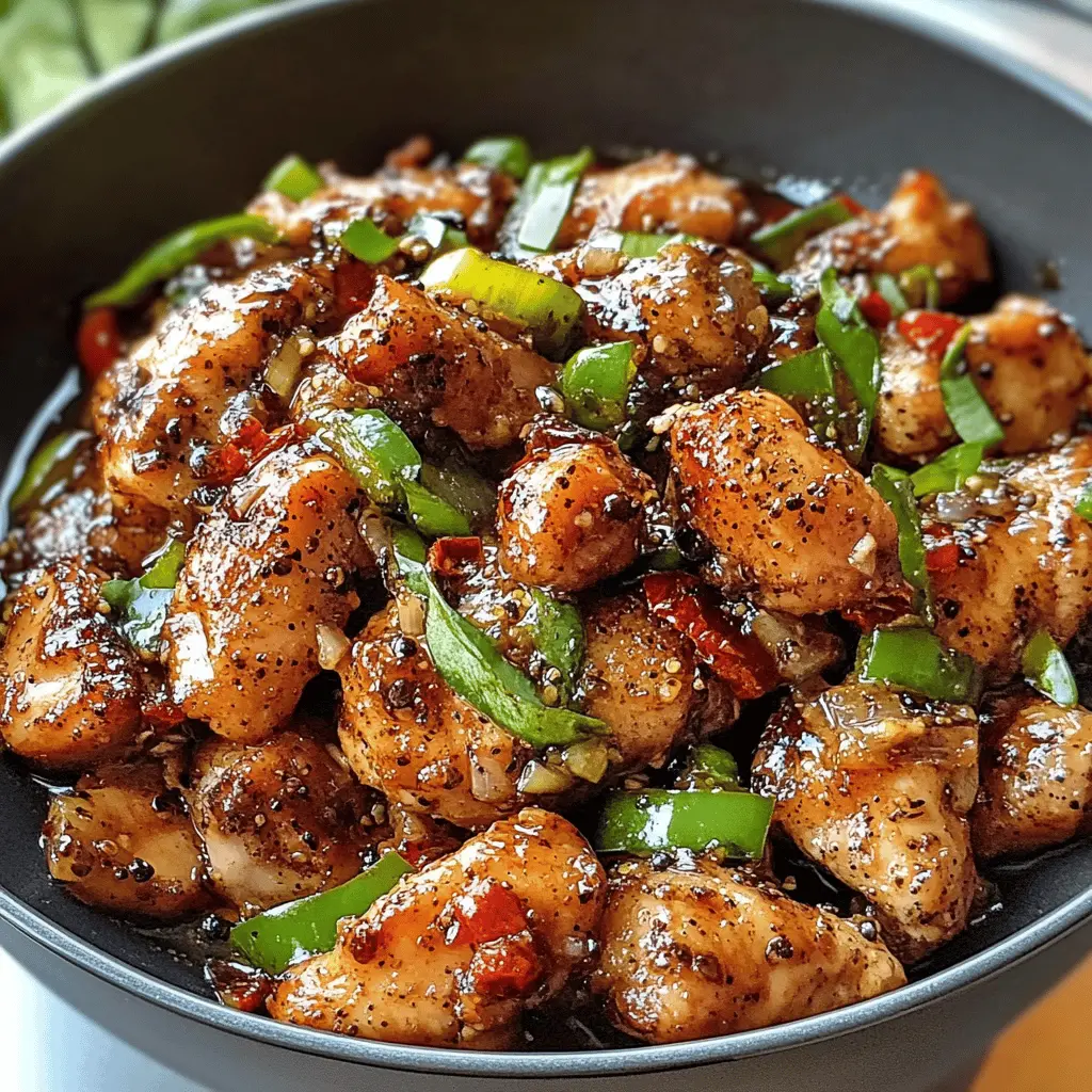 Get ready to delight your taste buds with this Easy Black Pepper Chicken! With tender chicken pieces coated in a zesty black pepper sauce, this dish is perfect for weeknight dinners. Packed with flavors and quick to prepare, it's a winner for any occasion. Save this recipe for a simple yet delicious meal that'll have everyone asking for seconds!