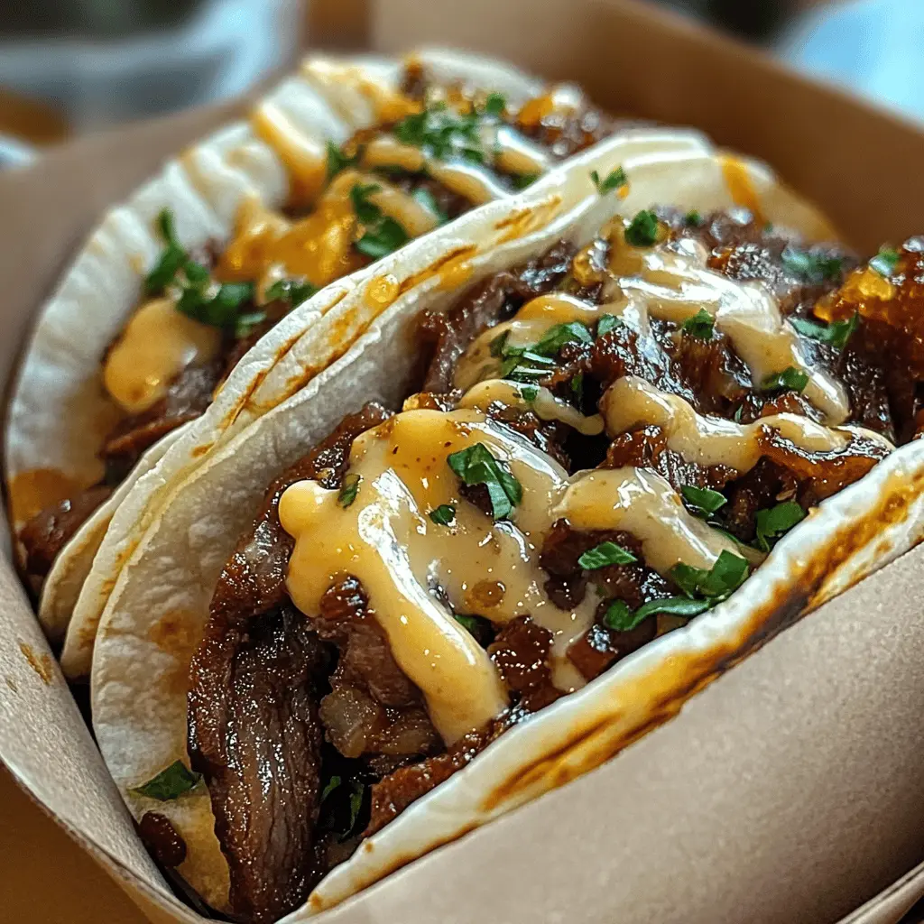 Get ready to tantalize your taste buds with these Garlic Butter Honey BBQ Beef Tacos! Juicy beef, combined with a sweet and savory garlic butter sauce, creates a mouthwatering filling wrapped in warm tortillas. Perfect for taco night, gatherings, or a quick weeknight dinner. Save this recipe for a delicious meal everyone will love!