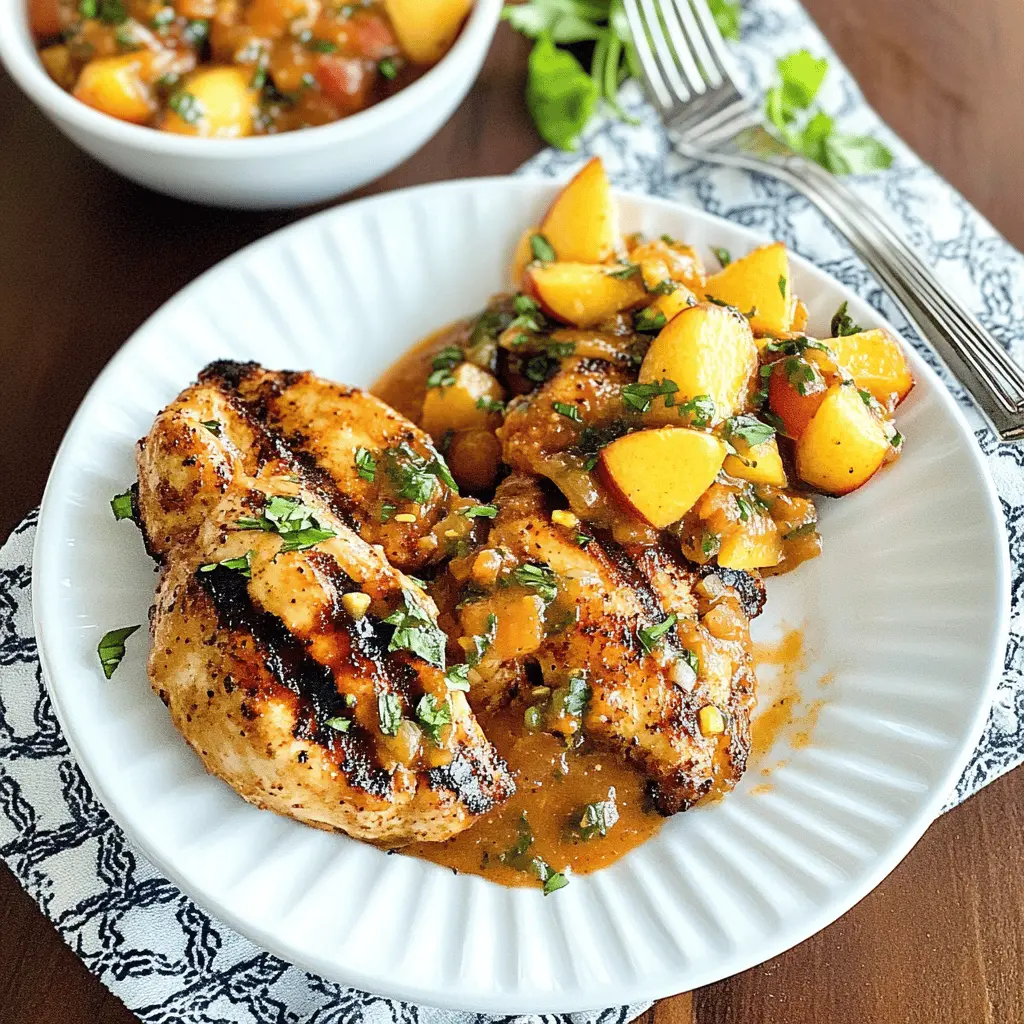Sweet and spicy grilled chicken comes alive with this peach chipotle sauce! Bursting with vibrant flavors, this dish is perfect for summer barbecues or a cozy dinner. Juicy chicken, smoky chipotle, and fresh peaches make every bite a delight. Save this recipe to impress your family and friends at your next gathering!