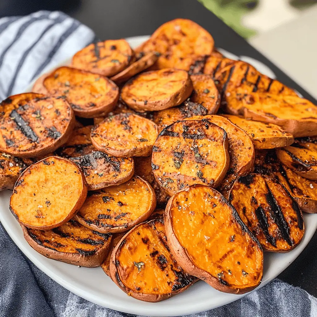 Sweet potatoes take on a whole new flavor when grilled! Perfectly charred on the outside and tender inside, this easy recipe will elevate your summer cookouts. Toss in your favorite seasonings and enjoy the natural sweetness. Ideal for barbecues, picnics, or a delicious side dish. Save this recipe for your next gathering!