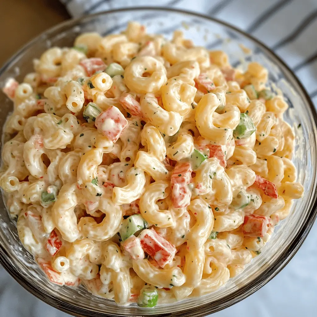 This creamy macaroni salad is a crowd-pleaser that combines tender pasta with crisp veggies and a zesty dressing. Packed with flavors and textures, it's perfect for picnics, barbecues, or as a side at your next gathering. Save this recipe to whip up Guy Fieri’s delicious macaroni salad and impress your family and friends!