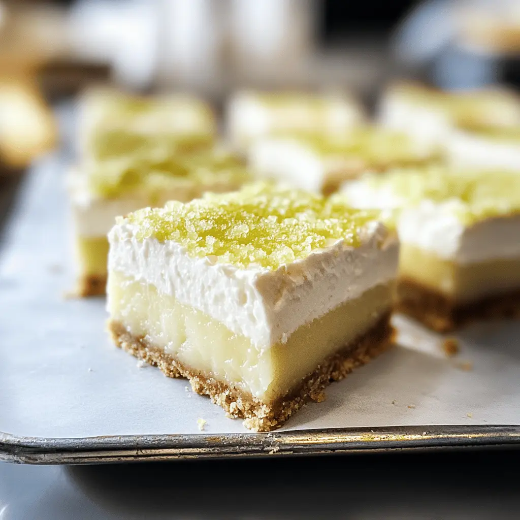 These Key Lime Pie Bars are the perfect blend of tangy and sweet, with a buttery graham cracker crust that will have you coming back for more. Easy to make and great for gatherings, these bars are a refreshing treat for any occasion. Don't forget to save this recipe for your next picnic or family dessert night!