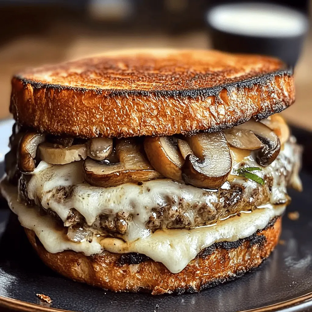 Juicy mushrooms and gooey Swiss cheese make this Mushroom Swiss Patty Melt a must-try! Perfect for a cozy dinner or a weekend lunch, this recipe offers a burst of flavors and comfort in every bite. Don’t forget to save this delicious patty melt for your next meal prep or gathering!