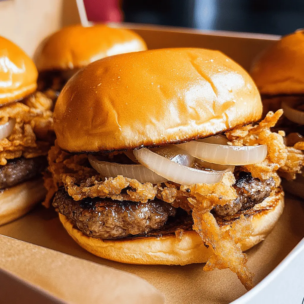 Get ready to enjoy a classic Oklahoma favorite! These Fried Onion Burgers feature juicy beef patties topped with crispy fried onions, delivering a delightful crunch in every bite. Perfect for summer cookouts or family dinners, this recipe is easy to make and sure to please a crowd. Save this pin for a delicious burger night!