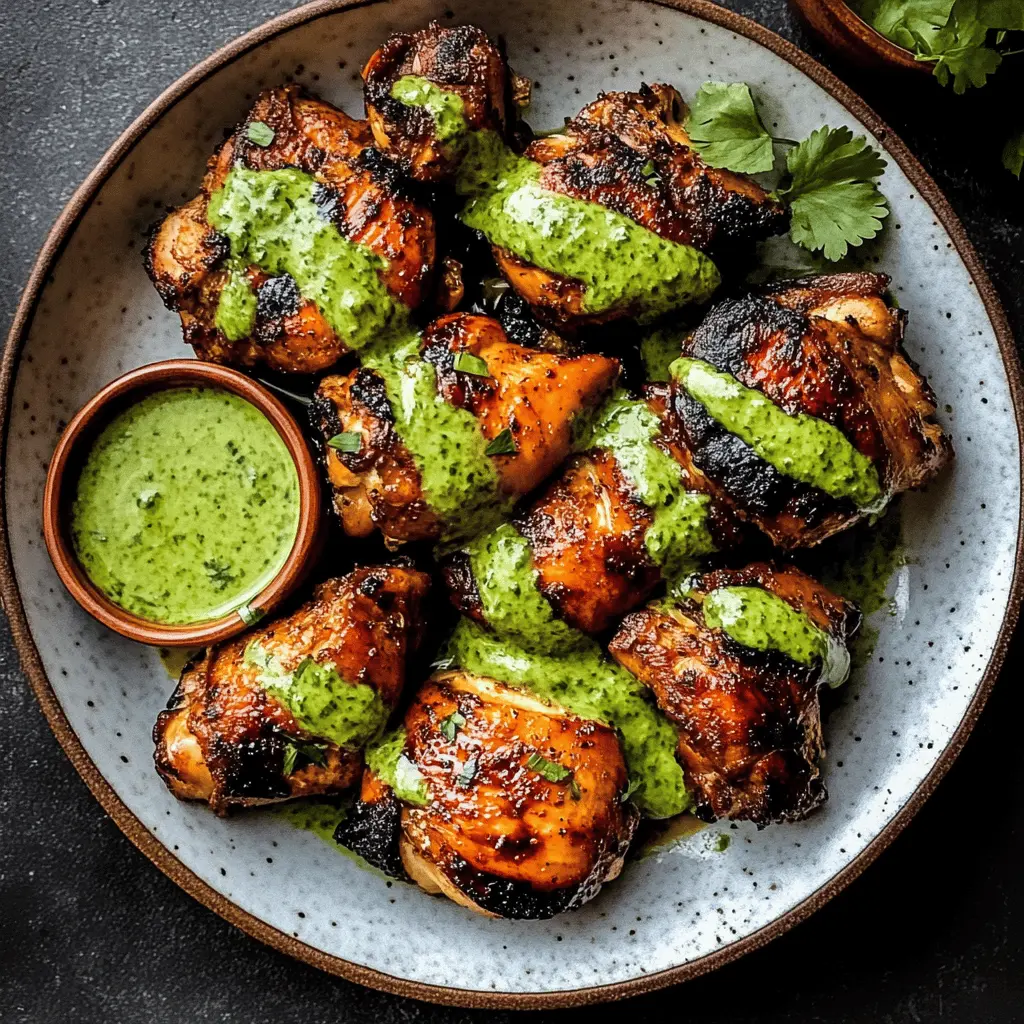 Easy Peruvian Grilled Chicken With Creamy Green Sauce