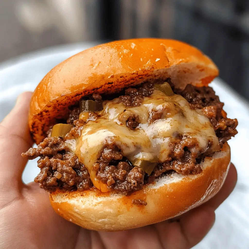 Get ready for a twist on a classic! These Philly Cheesesteak Sloppy Joes combine tender beef, melty cheese, and colorful peppers into a messy yet delicious sandwich. Perfect for game night or a cozy family dinner, this recipe will become a new favorite. Save it now to impress your guests later with this hearty, flavorful meal!