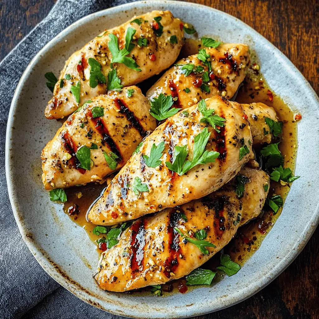 Transform your chicken into a flavor-packed delight with the best chicken breast marinade! This easy recipe combines zesty lemon, aromatic garlic, and fresh herbs to create a juicy and tender dish that’s perfect for grilling or baking. Save this pin for your next cookout or weeknight dinner that’s sure to impress!