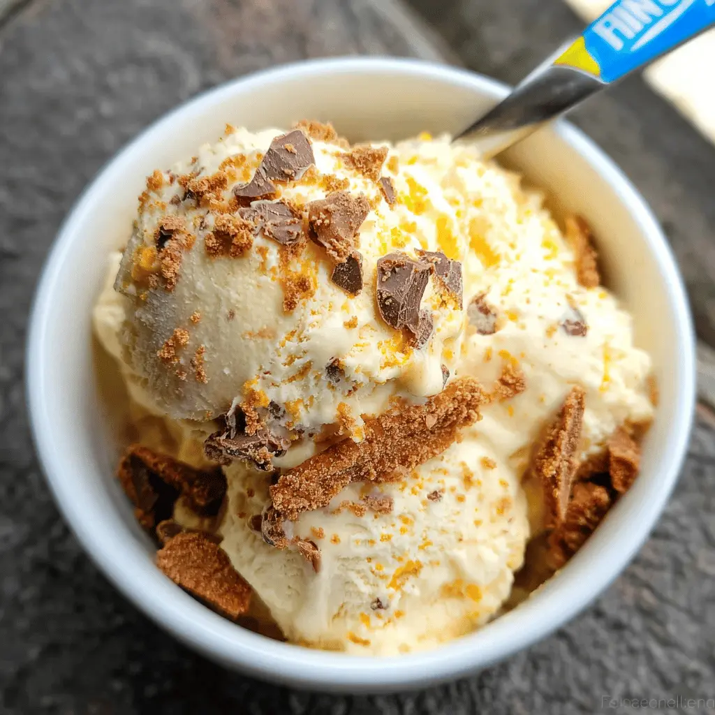 Easy Homemade Butterfinger Ice Cream Recipe
