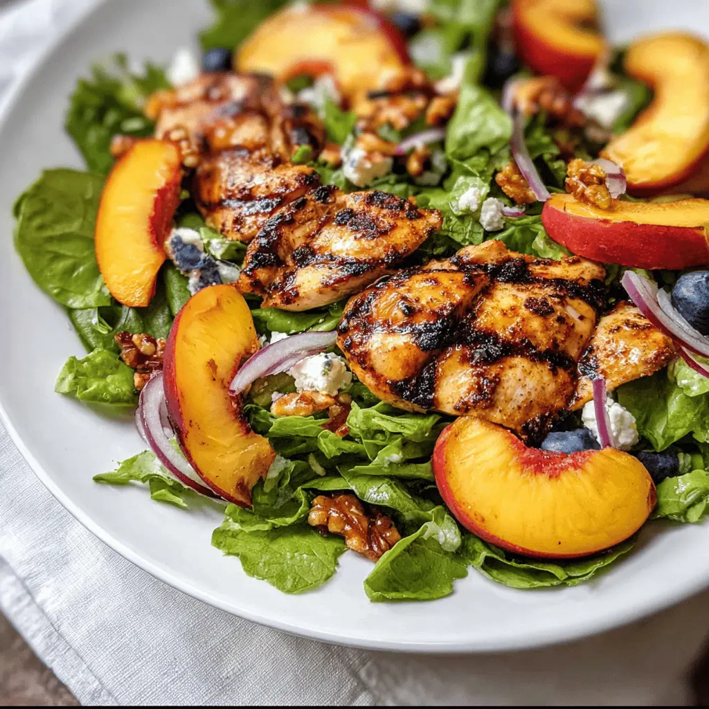 Easy Grilled Peach Chicken Salad Recipe