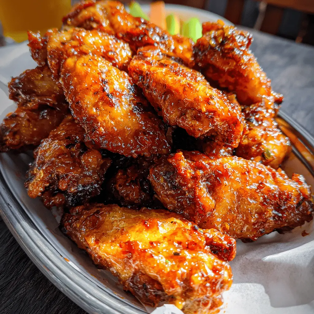 Easy Hot Honey Peach Chicken Wings Recipe