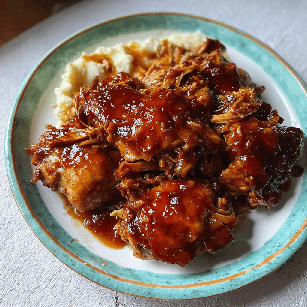 Easy Slow Cooker Peach BBQ Chicken Recipe