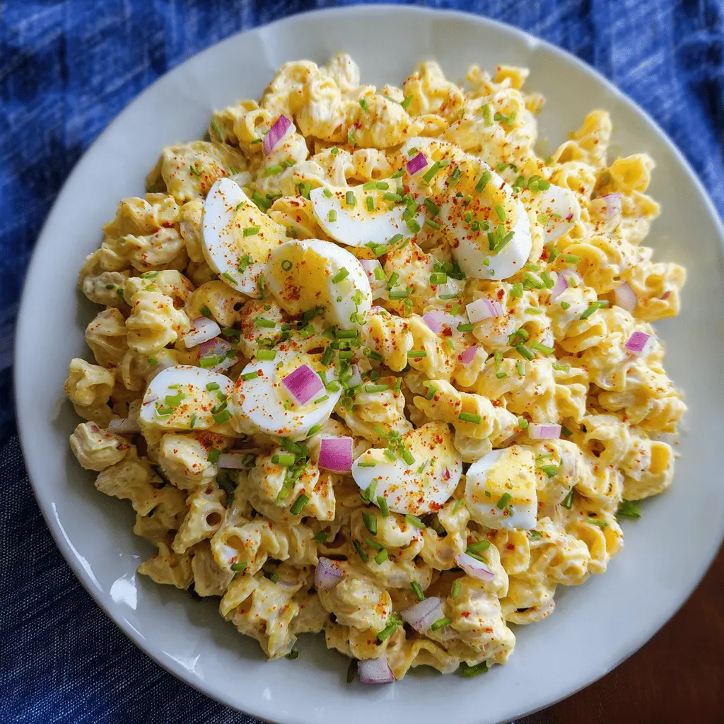 Easy Deviled Egg Pasta Salad Recipe