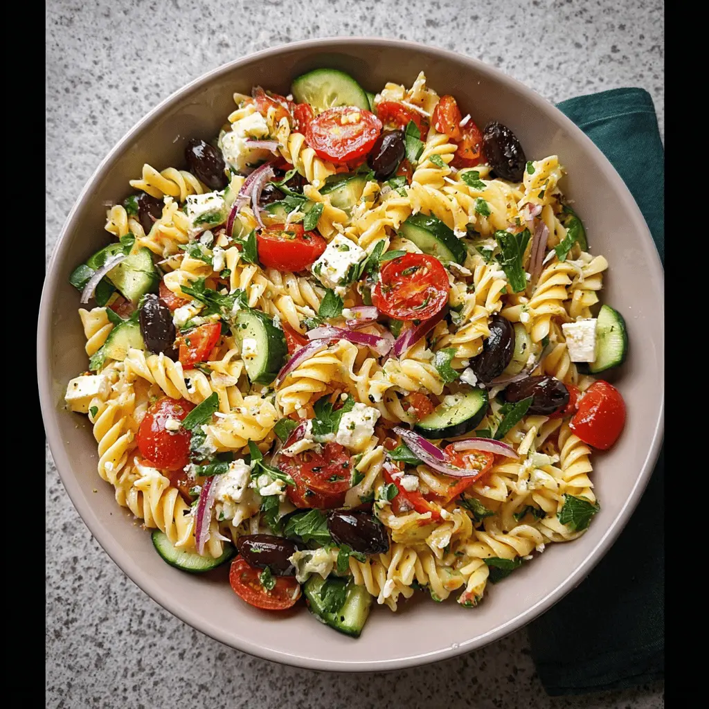 Easy Mediterranean Pasta Salad Recipe