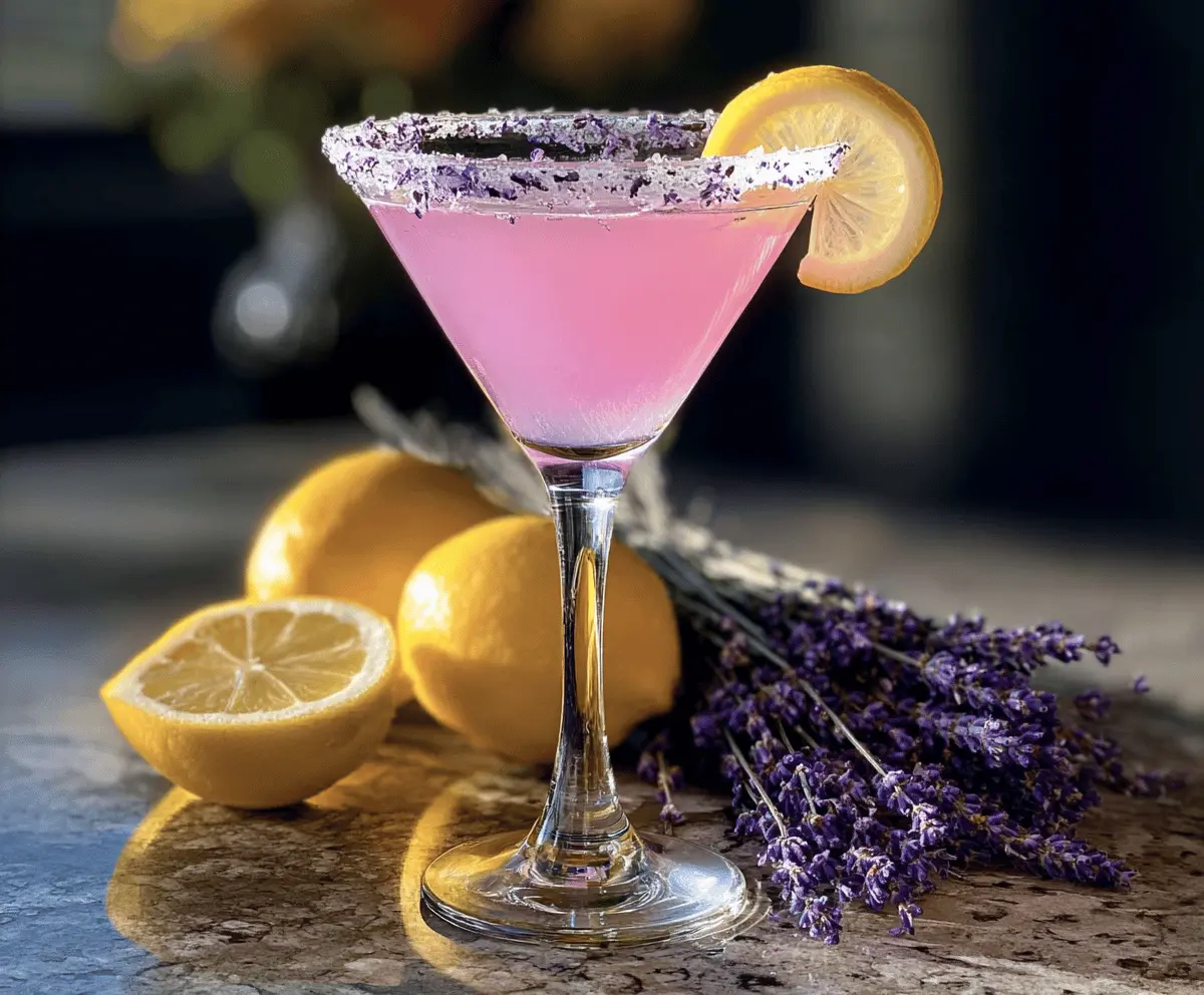 Easy Lavender Lemon Drop Martini Recipe