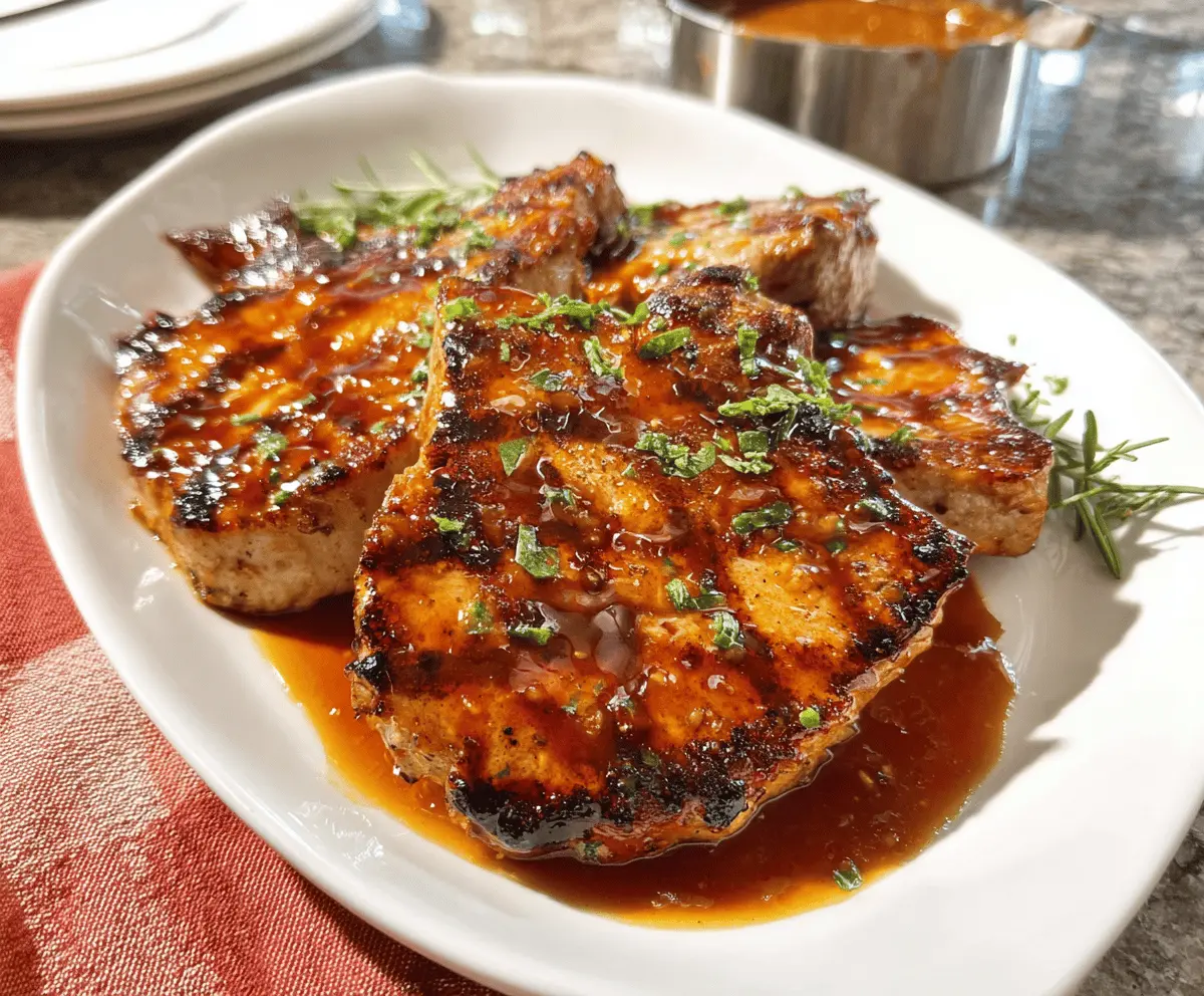 Easy Boneless Pork Chops with Honey Garlic Sauce
