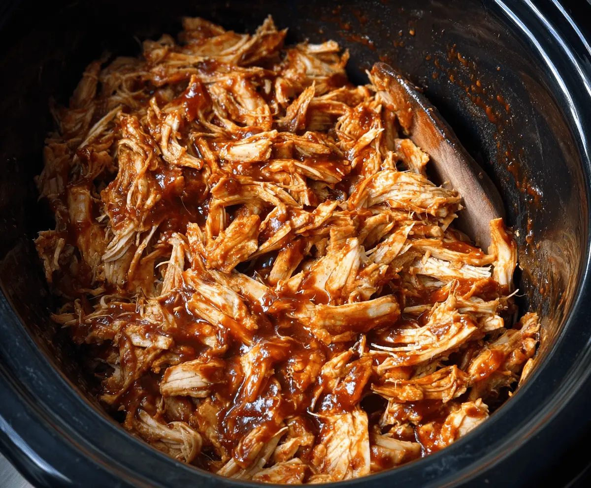Easy Crockpot BBQ Pulled Chicken Recipe