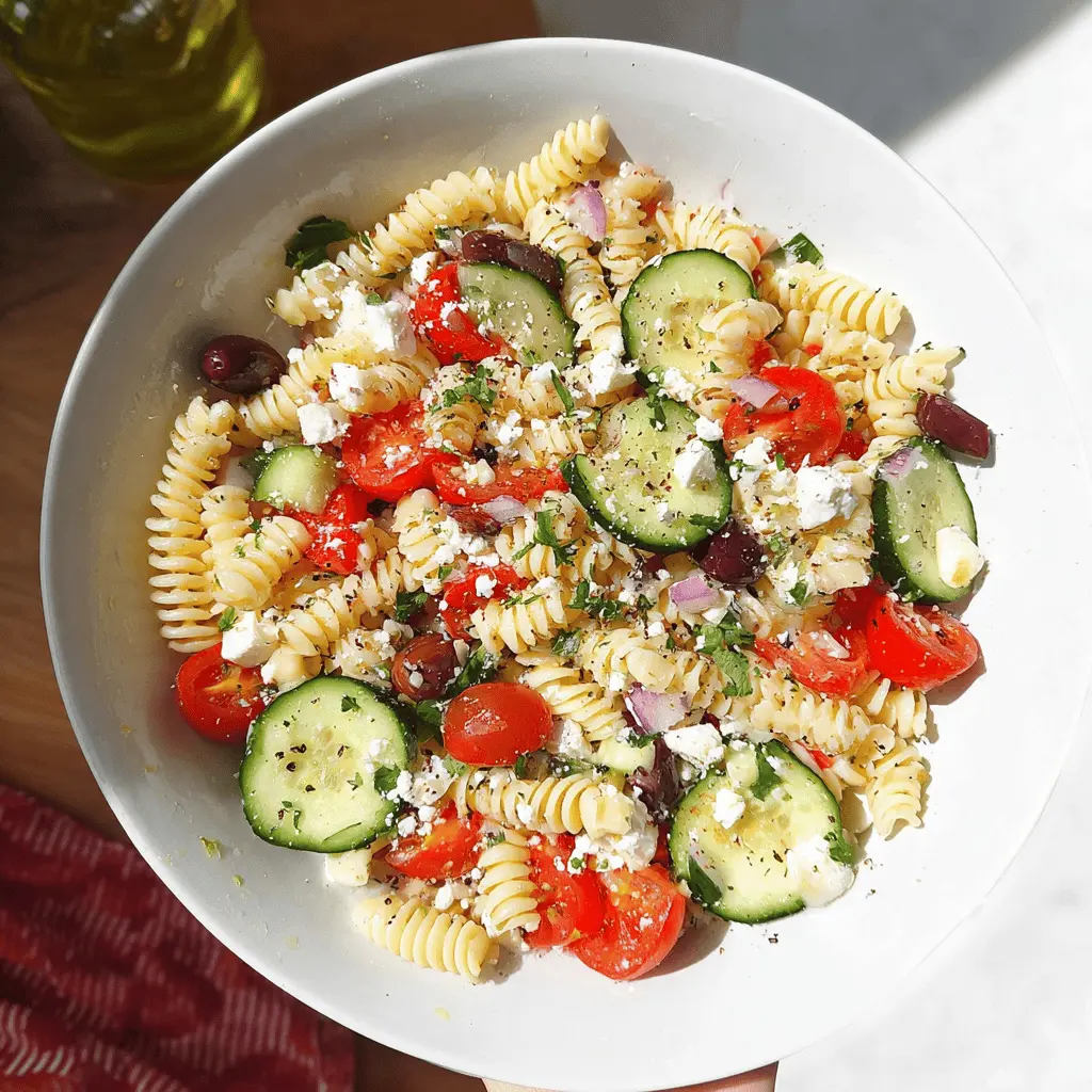 Easy Refreshing Mediterranean Pasta Salad Recipe