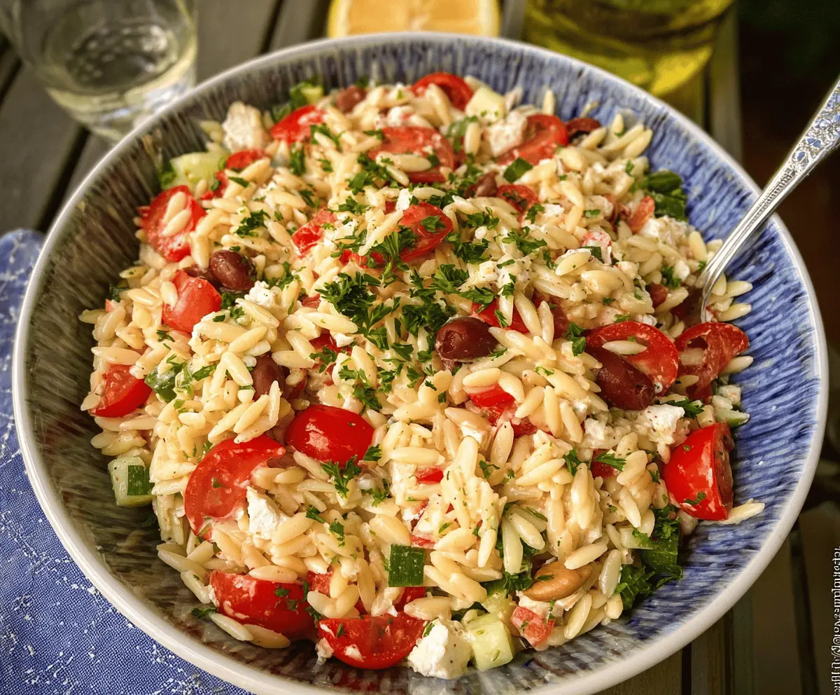 Easy Orzo Pasta Salad Recipe for Summer