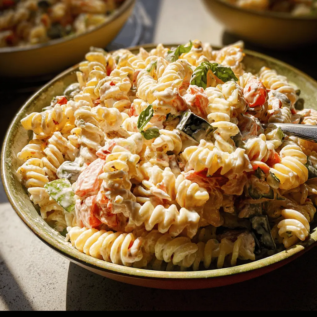 Easy Creamy Italian Pasta Salad Recipe