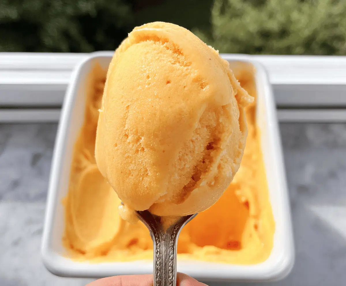 Easy Homemade Peach Sorbet Recipe