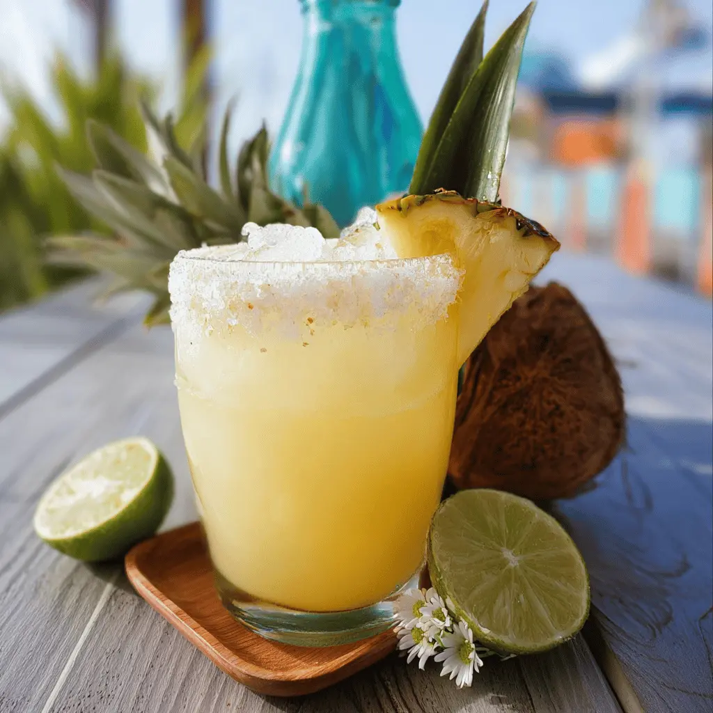 Easy Hawaiian Margarita With Pineapple Coconut
