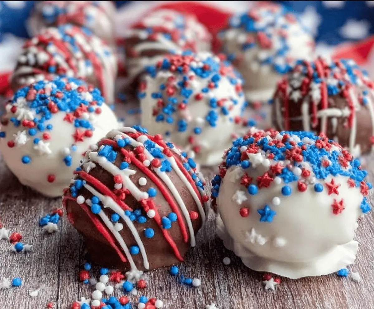 Easy 4th of July Patriotic Truffles
