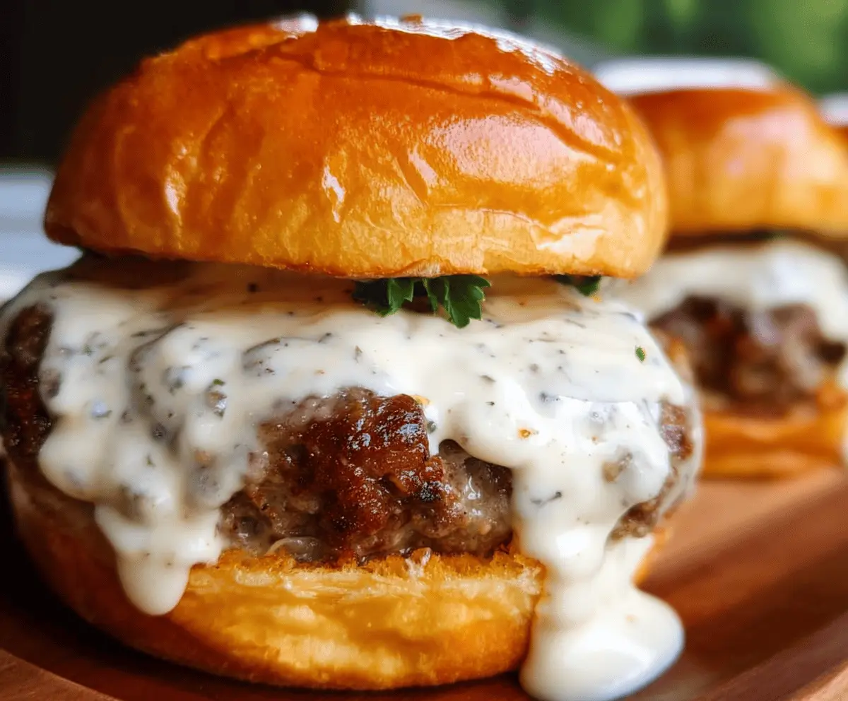 Easy Garlic Burgers With Creamy Garlic Sauce