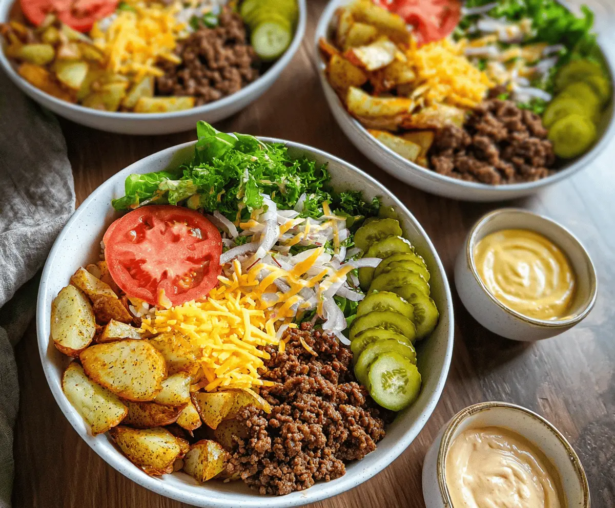 Easy Healthy Burger Bowls Recipe