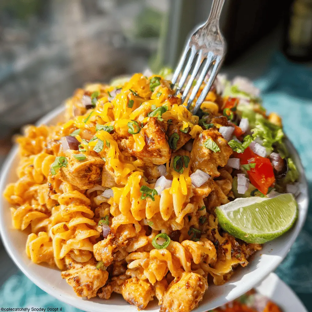 Easy Zesty Chicken Enchilada Pasta Salad Recipe