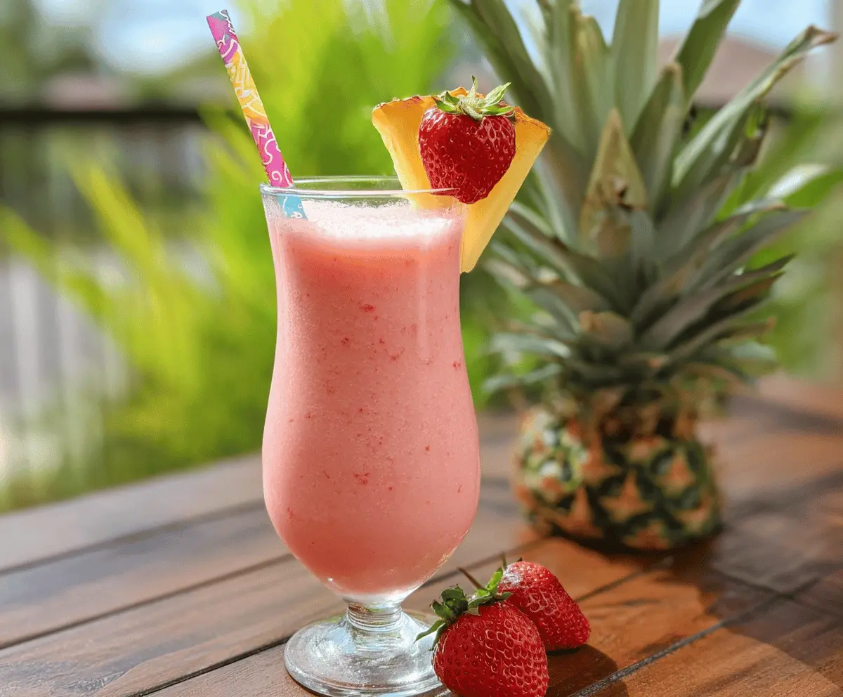 Refreshing Virgin Strawberry Piña Colada Mocktail Recipe