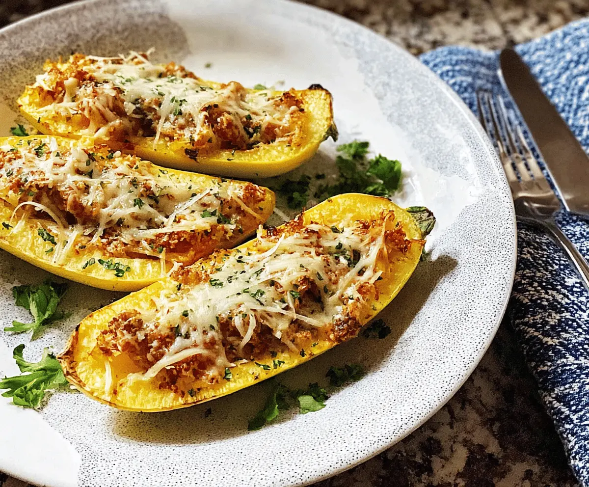 Easy Cheesy Stuffed Yellow Squash Recipe