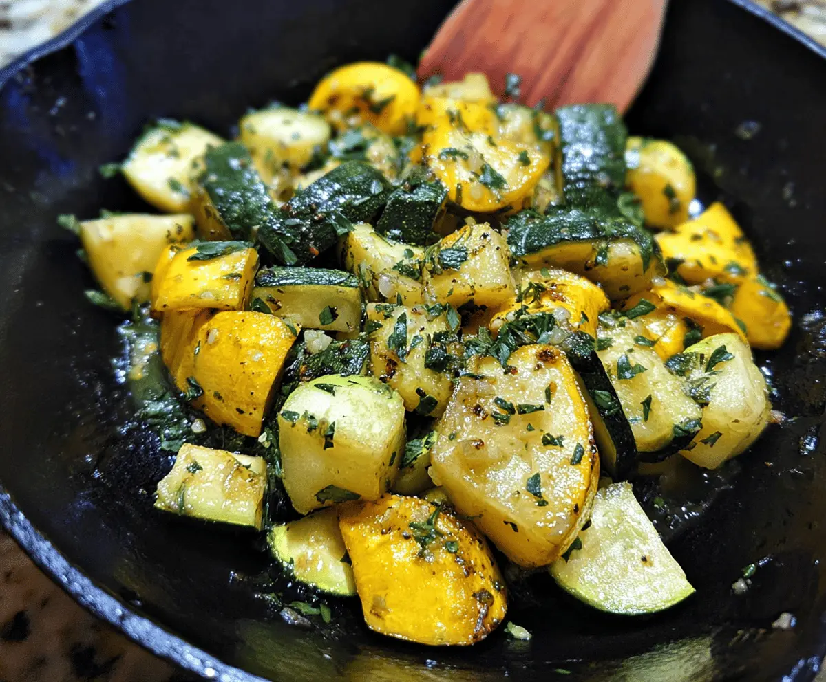 Easy Low Carb Garlic Butter Zucchini and Squash
