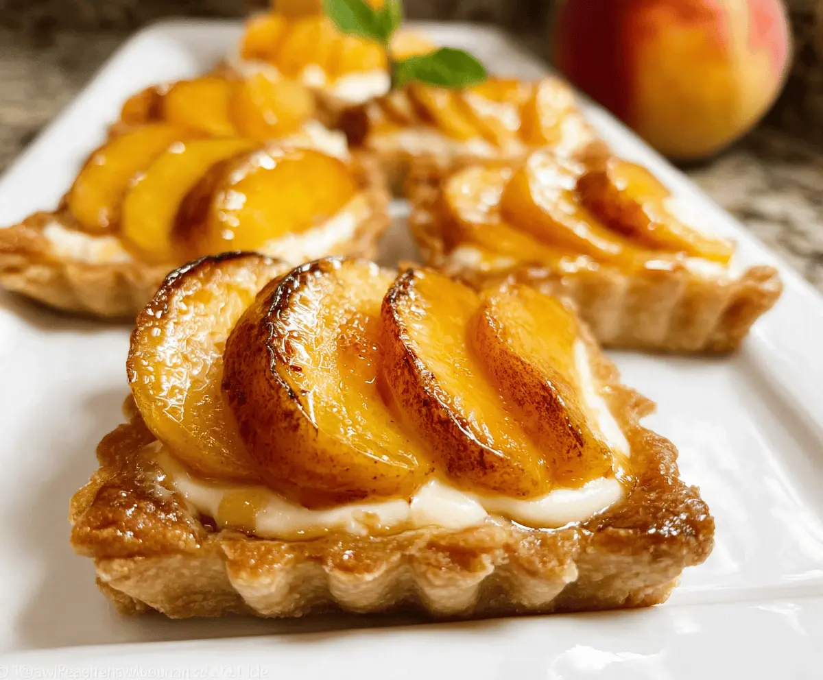 Mini Peach and Cream Cheese Tartlets Recipe