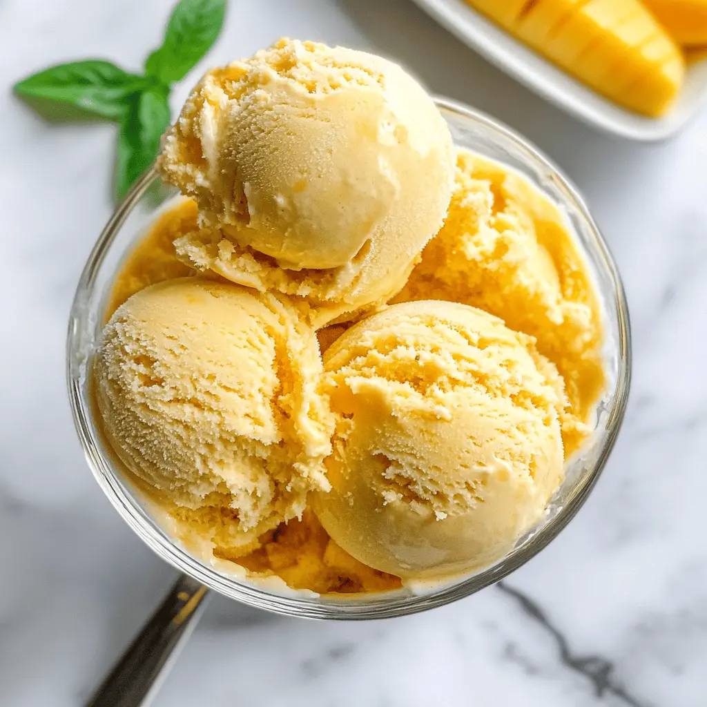 Easy Coconut Mango Ice Cream Recipe
