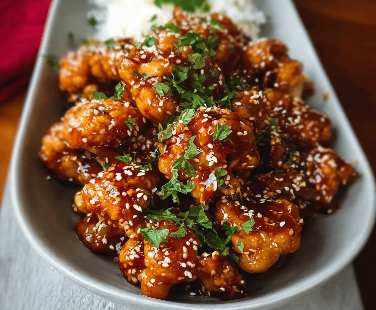 Easy Sticky Sesame Cauliflower Recipe