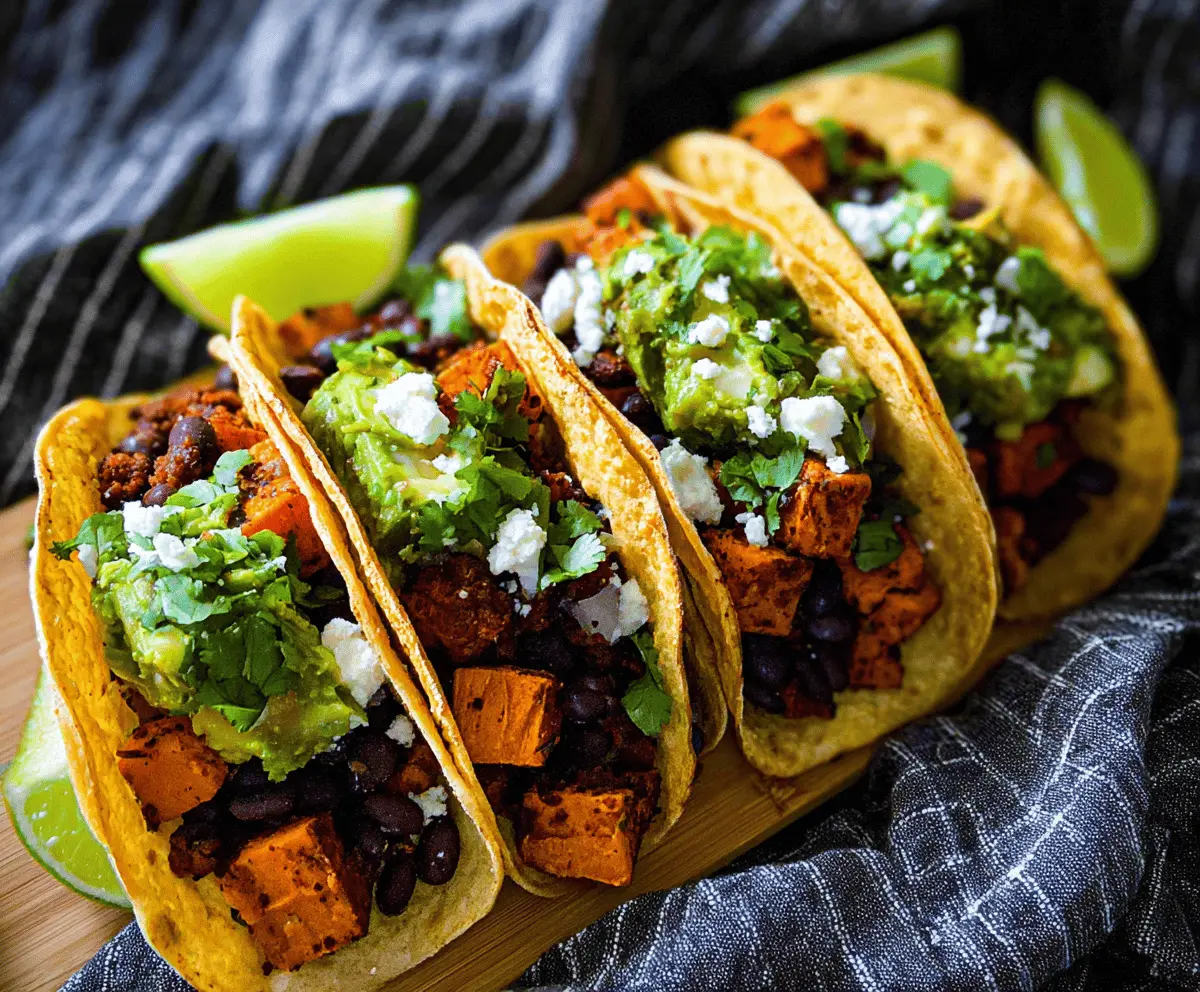 Easy Black Bean Sweet Potato Tacos Recipe