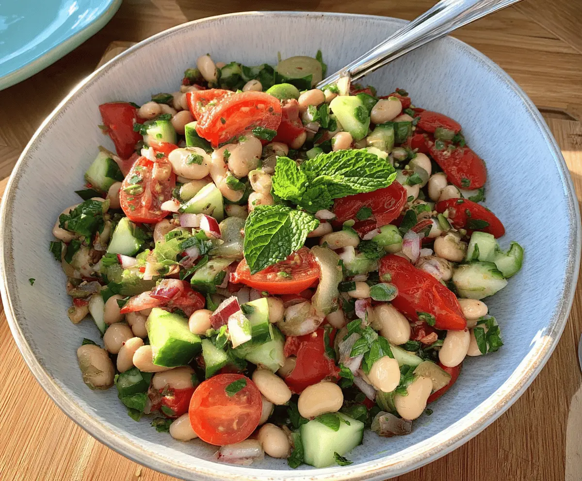 Healthy Mediterranean Bean Salad Recipe