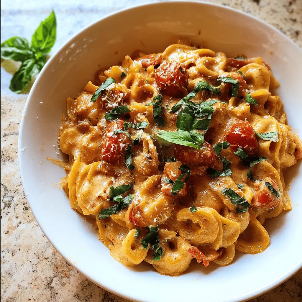 Easy Creamy Basil Tomato Pasta Recipe