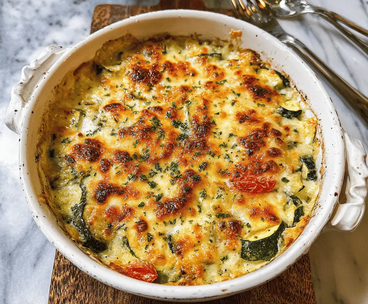 Easy Baked Zucchini and Cheese Casserole