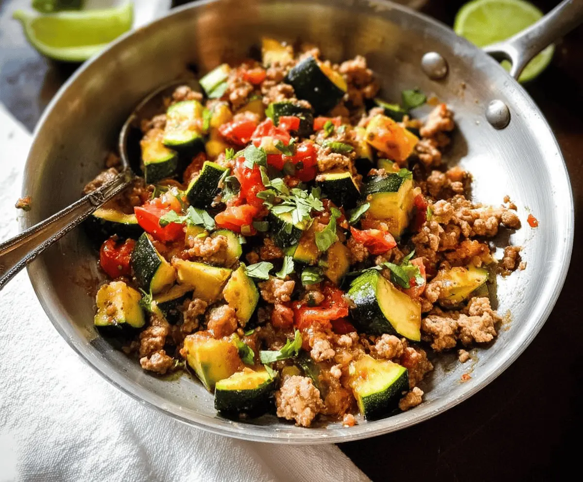 Easy Ground Turkey and Zucchini Skillet Recipe
