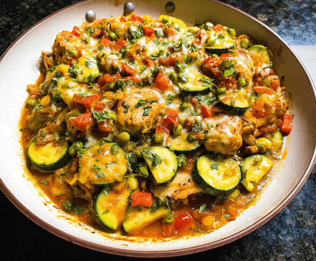 Easy Tex Mex Chicken and Zucchini Skillet