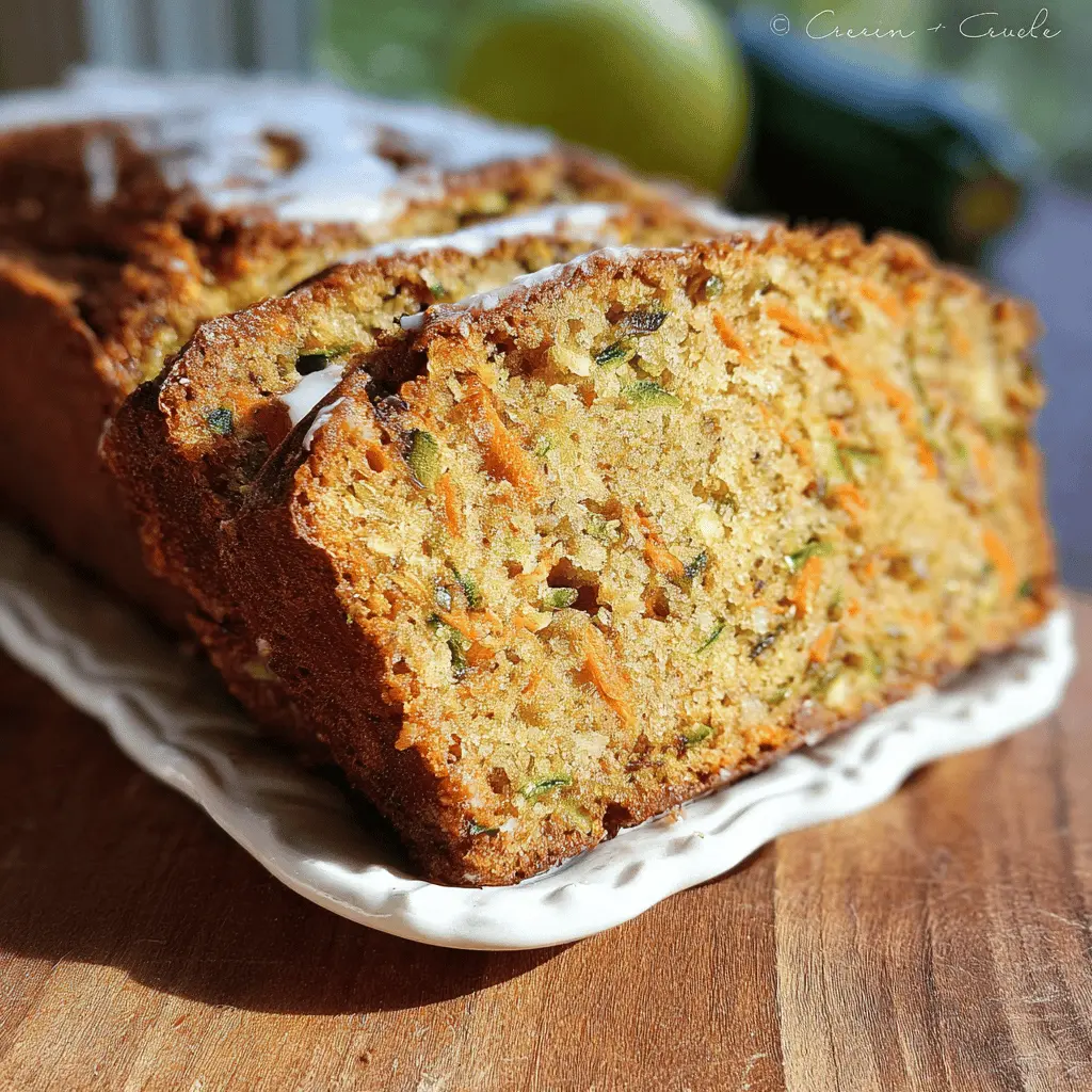 Moist Carrot Apple Zucchini Bread Recipe