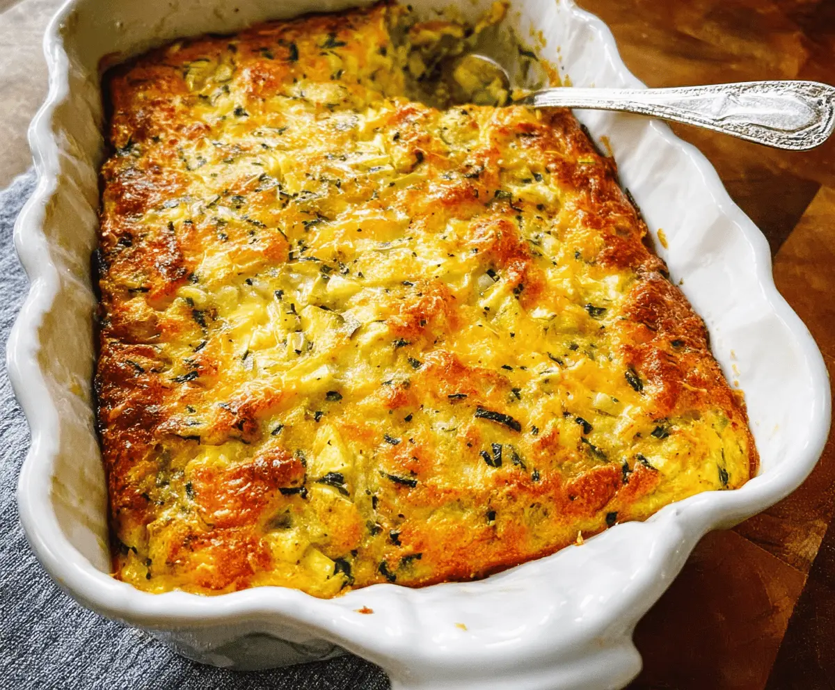 Easy Cheesy Zucchini Squash Casserole Recipe