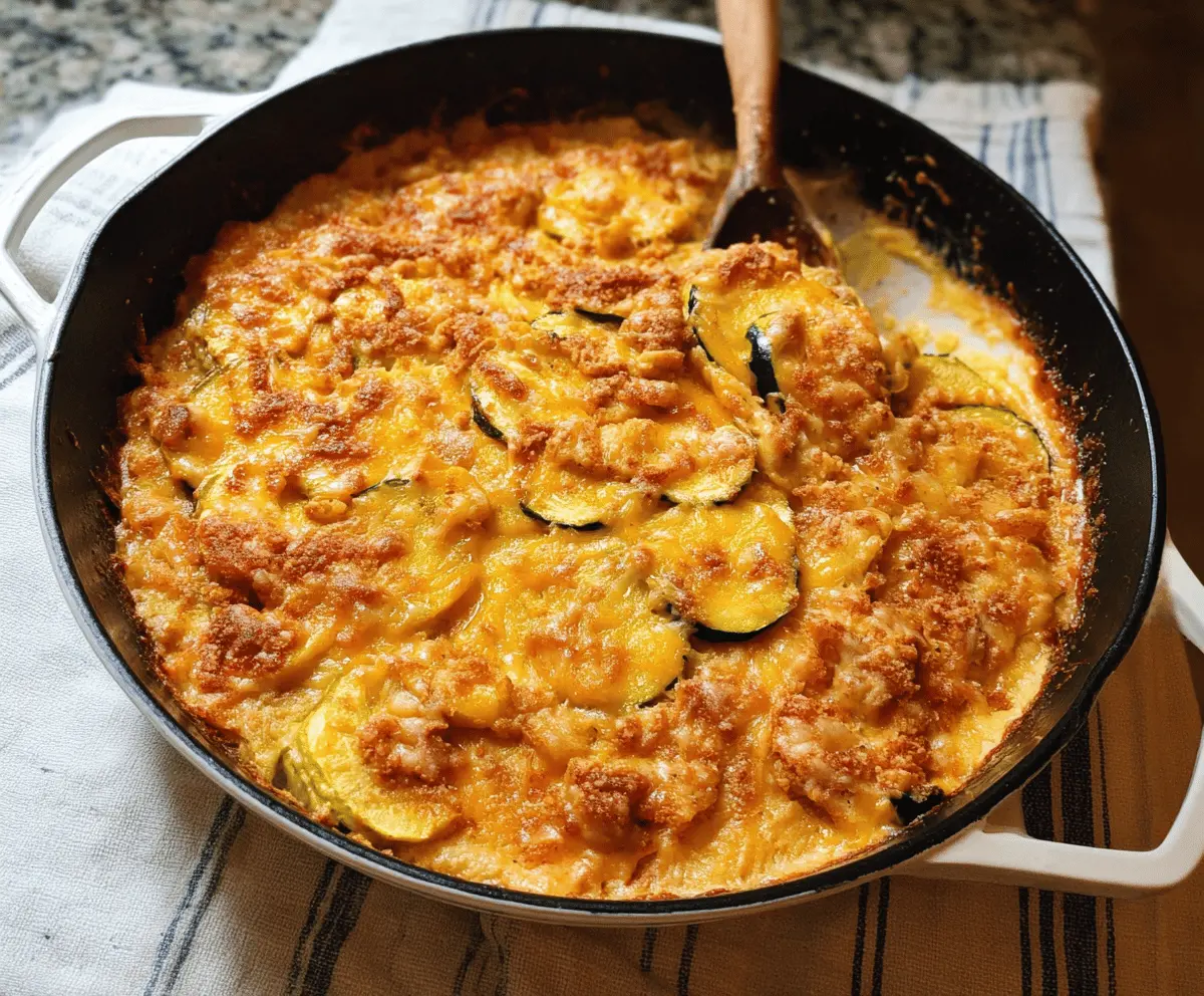 Cozy Southern Squash Casserole with Cheese
