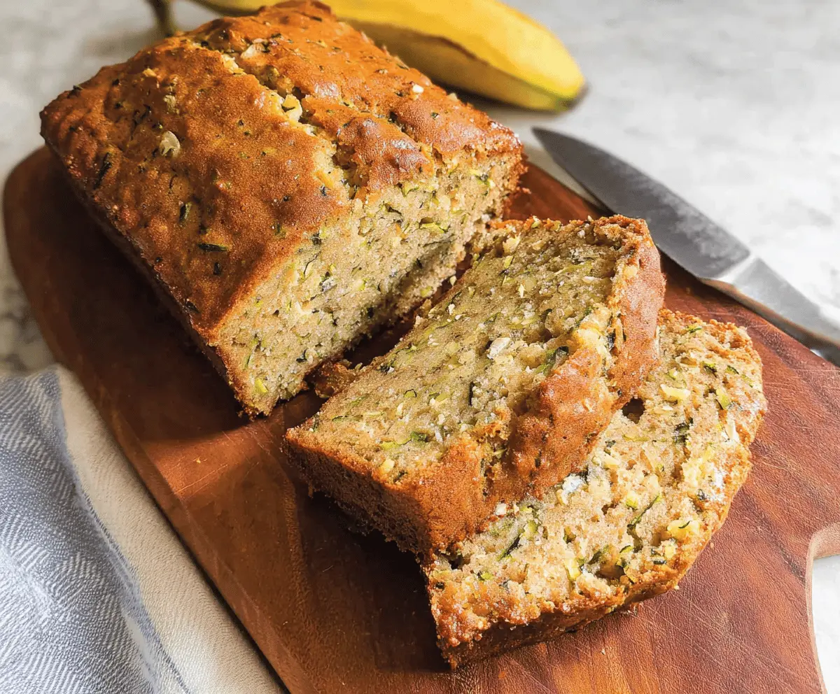 Moist Zucchini Banana Bread Recipe