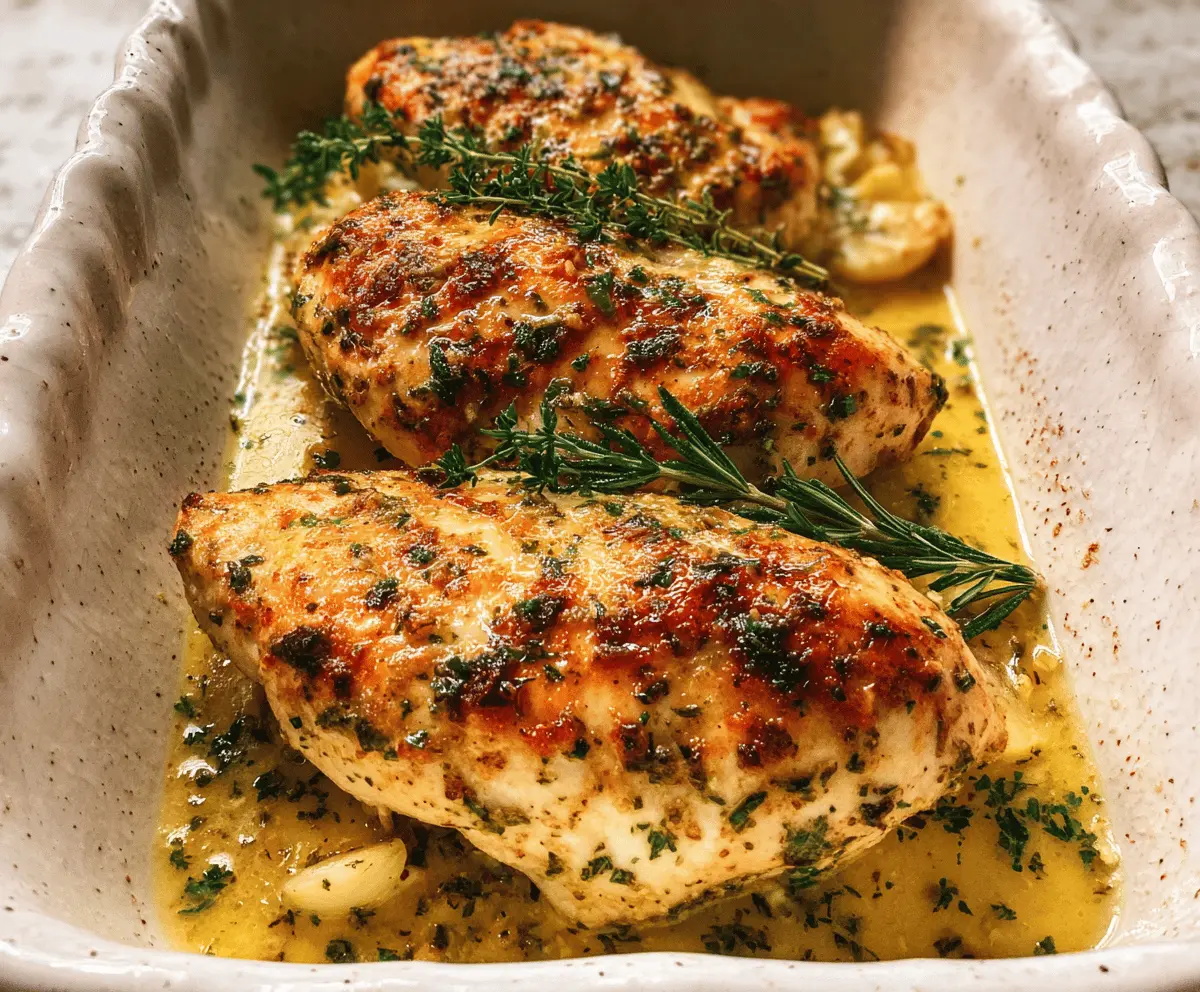 Easy Garlic Butter Baked Chicken Breast Recipe