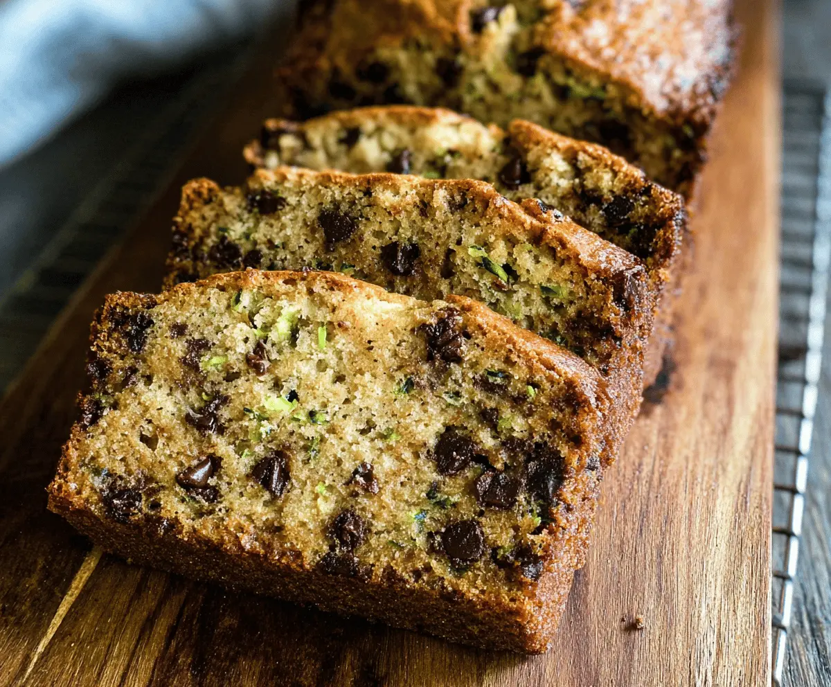 Moist Chocolate Chip Zucchini Bread Recipe